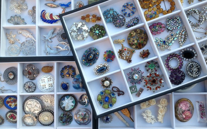 Part of my brooch collection.